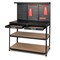 48-inch Workbench with Pegboard, 2 Drawers Top & Bottom Shelves for Tool Organization